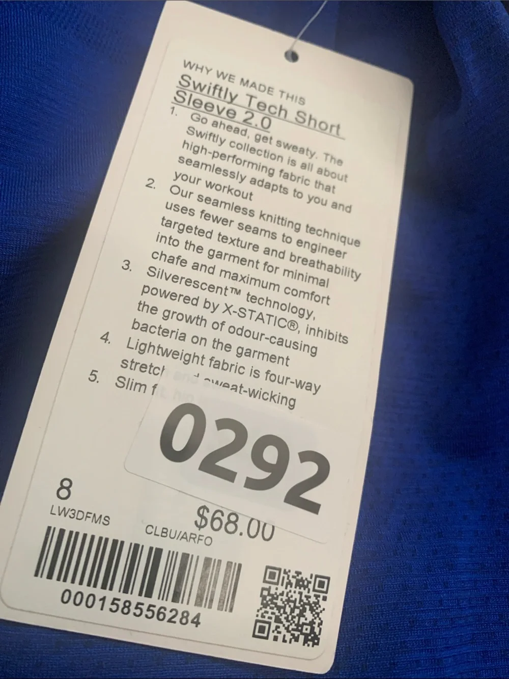 42. NWT Lululemon swiftly tech short sleeve tee Size 8